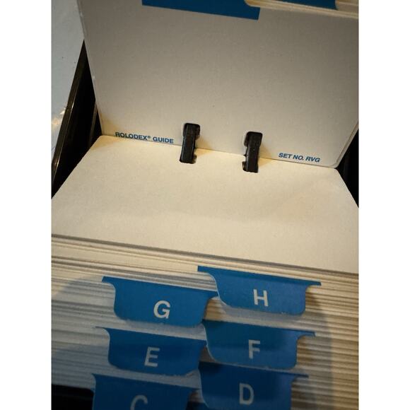 VTG Rolodex VIP 24C Index Blank Card File Covered Telephone Address Contacts - Picture 4 of 8